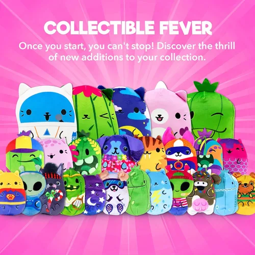 Miniatura 6 de Cats vs Pickles Paquete de 2 bolsas misteriosas rellenas de frijoles de ola fucsia, rellenos de calcetines, bolsas ciegas para niñas y niños