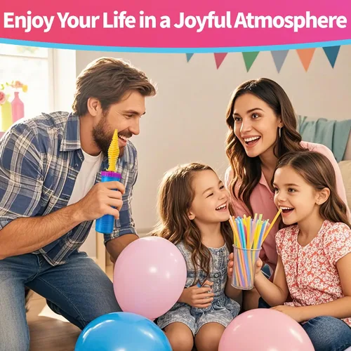 Miniatura 6 de Hand Balloon Pump, Dual Action Two-Way Inflator, Manual Air Blower for Balloons