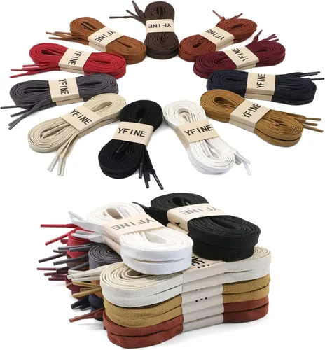 Miniatura 7 de Cordones planos encerados para zapatos zapatos deportivos para hombres y mujeres botas - 2 pares