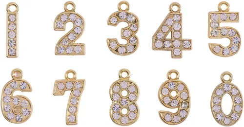 Miniatura 16 de Airssory 10 dijes de cruz diminutas de 0.492 x 0.354 in, latón chapado en oro, de metal, delicados, minimalistas, simples colgantes para fe
