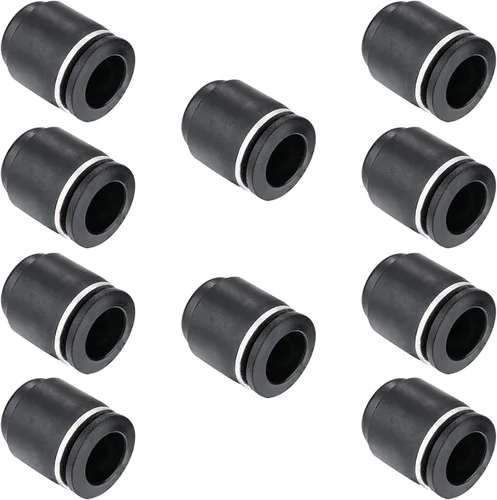 10PCS 1/4 pulgada tubo OD tapón neumático Tapón de conexión, PPF-1/4 plástico empuje en conexión conexión