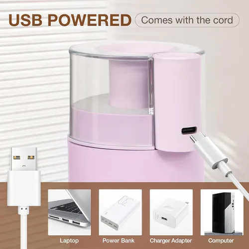 Miniatura 5 de Mini Humidificador Portátil, 180ml USB de Niebla Fría Pequeños Humidificadores para Dormitorio, Humidificación Personal de Escritorio para Coche