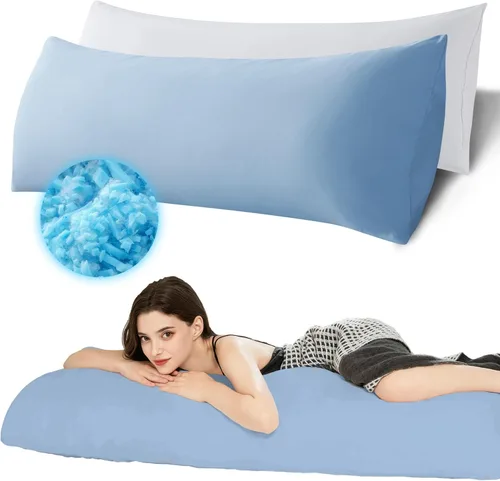 Miniatura 16 de Ubauba Almohada corporal de espuma viscoelástica, almohadas de cuerpo grande para adultos, almohadas largas firmes y esponjosas para dormir