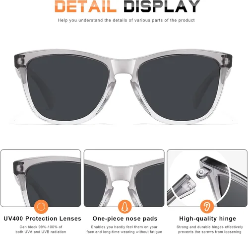 Miniatura 3 de Gafas de sol polarizadas para mujer, lentes de sol de diseño moderno con espejo, protección UV400, gafas de sol