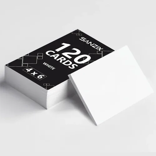 Miniatura 6 de SANZIX Paquete de 120 tarjetas de visita imprimibles en blanco de 2 x 3.5 pulgadas (blanco), cartulina pesada de 80 libras, 220 GSM, papel