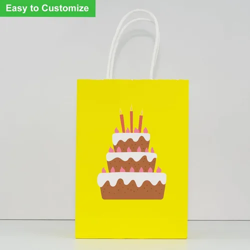 Miniatura 7 de SIMPLECOOL 25 bolsas de regalo de papel pequeñas con asas de 5.9 x 3.1 x 8.3 pulgadas, bolsas de regalo a granel para fiestas, cumpleaños, bodas