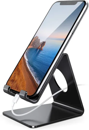 Miniatura 4 de Lamicall Soporte para teléfono celular, base para teléfono: cuna, soporte, soporte para escritorio de oficina - negro