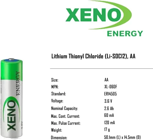 Miniatura 2 de XL-060F AA tamaño batería de litio 3.6V 2400mAh