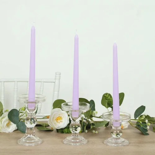 Miniatura 32 de Efavormart 12 Pack 11" Velas cónicas de cera de parafina de rosa mate de color oro rosa de alta calidad, velas de cena largas sin aroma, con mecha