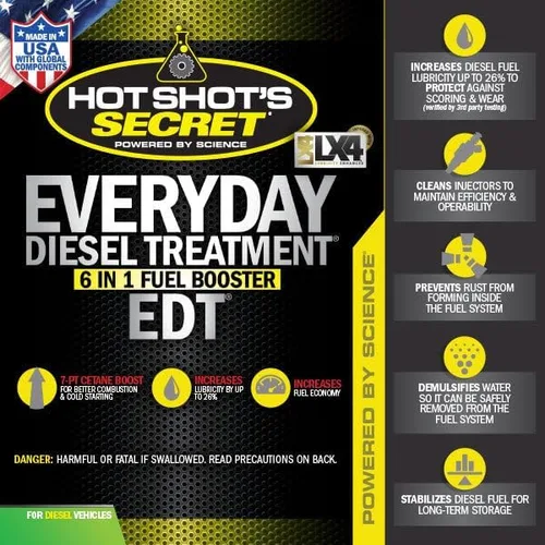 Miniatura 2 de Hot Shot's Secret Tratamiento diésel diario de 32 onzas, aditivo diésel 6 en 1, limpiador de inyectores, limpiador de sistema de combustible