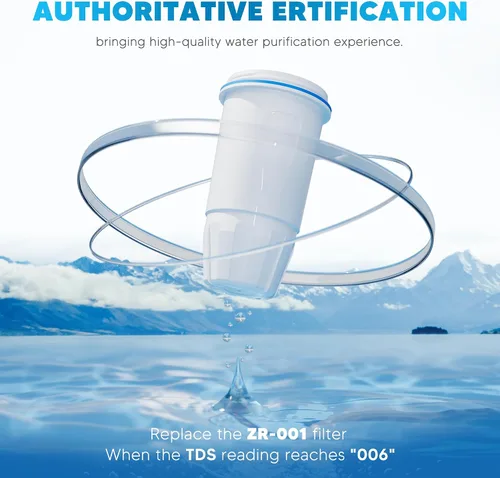 Miniatura 3 de BOGDA Paquete de 2 filtros de agua de repuesto Zero, 5 etapas Compatible con jarra y dispensador Zero, Compatible con filtros de repuesto de agua