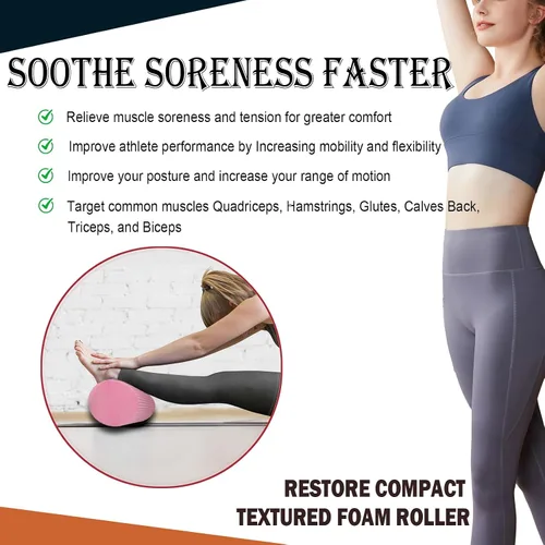 Miniatura 4 de Rodillo de espuma grande de 23.6 ″ - Columna sólida de yoga EPP de alta densidad, diámetro de 5.9 pulgadas para estiramiento de cuerpo completo