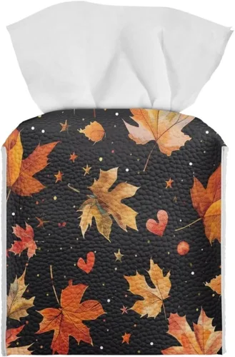 Miniatura 20 de Lindas decoraciones de ajolote con estampado de animales, caja de pañuelos de cuero, soporte de Navidad, organizador de papel de seda impermeable