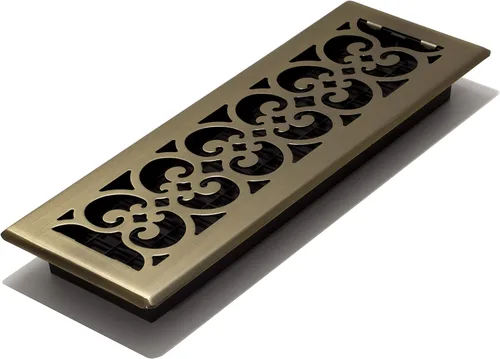 Miniatura 8 de Placa embellecedora cromada Decor Grates con ornamento Acabado cepillo níquel (Brushed Nickel Finish)