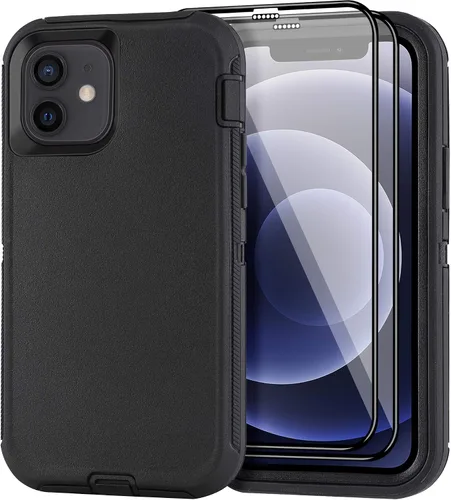 Miniatura 8 de Funda para iPhone 12 Mini con funda de clip para cinturón y 2 protectores de pantalla, funda de protección completa resistente de grado militar a