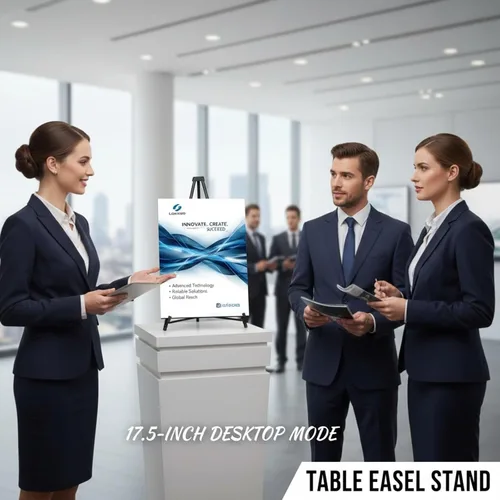 Miniatura 7 de MXG - Caballete de exhibición plegable de aluminio profesional para pintar, carteles, carteles, tablero de mesa ajustable de 33 a 64 pulgadas