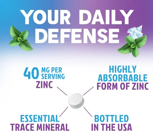 Miniatura 3 de Suplementos de zinc de 40 mg – 40 mg de zinc es el límite diario superior seguro de los NIH para mujeres y hombres – El mejor suplemento de zinc