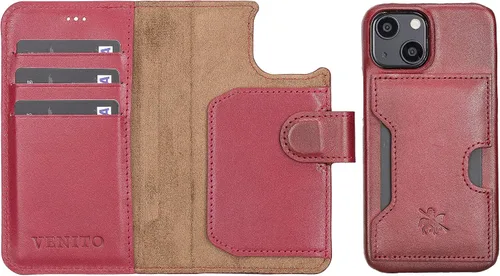 Miniatura 80 de Venito Florence - Funda de piel compatible con Samsung Galaxy S9, extra segura con bloqueo RFID, cartera desmontable para teléfono (gris decolorado)