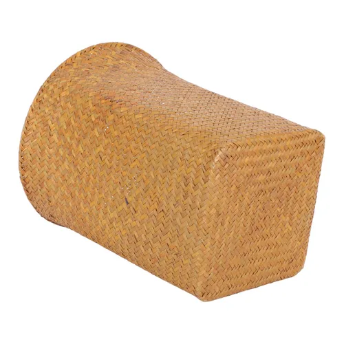 Miniatura 7 de Alipis Cesta decorativa de almacenamiento tejida con paja de 11.14 pulgadas, organizador multiusos de papel usado para baño, dormitorio, cocina