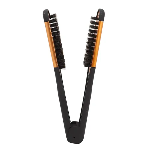 Miniatura 9 de Cepillo para el cabello, pinzas para el cabello, elasticidad de resorte, alisador de cabello, suave, transpirable, doble cara, cepillo plano