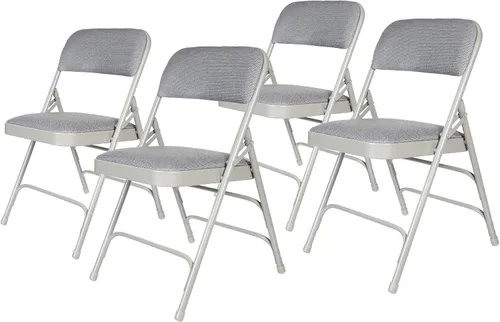 Miniatura 14 de OEF Furnishings Serie OEF2300 - Sillas plegables de doble bisagra con triple apoyo, tapizado de tela de alta calidad y servicio pesado