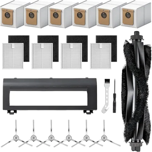 Paquete de 18 piezas de repuesto para eufy L50, L60 Robot Vacuum Series Kit de accesorios para aspiradoras robot, 1 cepillo de rodillo, 4 filtros y