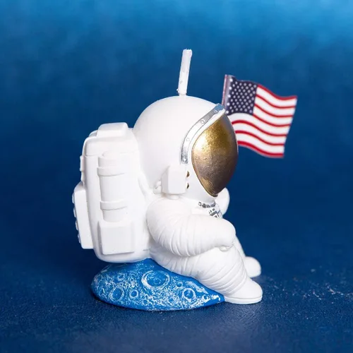 Miniatura 4 de Spaceman - Vela de cumpleaños con temática de astronauta para fiesta de cumpleaños, baby shower (estilo 1)