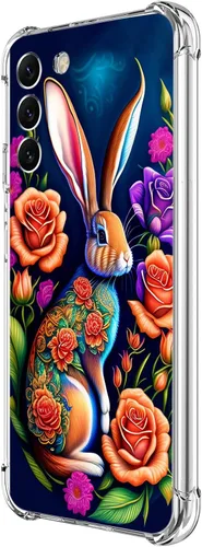 Miniatura 46 de Funda para Galaxy S23, diseño de mariposas azules, rosas, protección contra caídas, a prueba de golpes, de cuerpo completo, resistente a