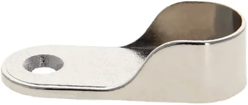 MroMax Soporte ovalado de aleación de zinc para barra de armario, soporte de brida para barra de armario, diámetro interior de 0.650 in, paquete de