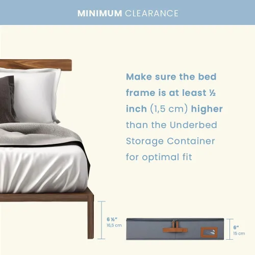 Miniatura 8 de OrganiHaus Contenedores de almacenamiento debajo de la cama, cubos de almacenamiento y organización para dormitorio, organizador de ropa