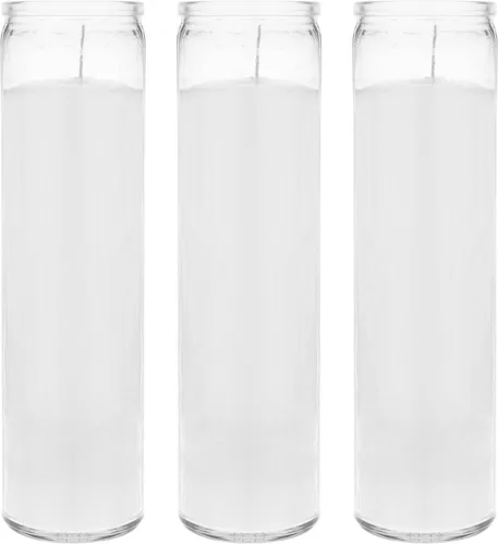 Miniatura 33 de Mega Candles 6 velas de oración devocionales sin perfume de color rojo para 7 días, velas de cera prémium de 2 x 8 pulgadas, santuario, vigilias