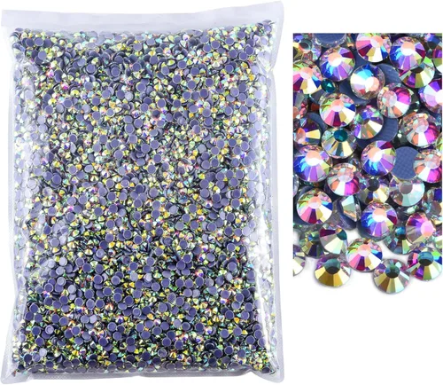Miniatura 7 de 14400pcs claro gran cantidad al por mayor Hotfix Rhinestone cristal Strass para la ropa (cristal, SS6)