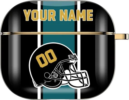 Miniatura 14 de Funda personalizada para casco de fútbol americano con nombre y número para AirPods Pro de 3ª generación Pro 2 (2019 2021 2022) Funda protectora