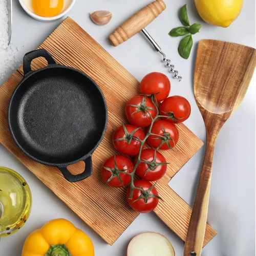 Miniatura 2 de FJNATINH Espátula grande de madera para wok, 13 pulgadas de teca natural de mango largo recubierto de resina natural, hecha a mano para utensilios