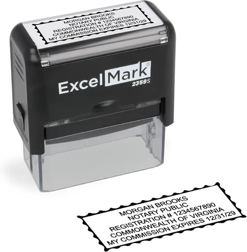 Miniatura 41 de ExcelMark Sello Notarial para los 50 Estados - Sello Oficial del Estado - Texas Negro