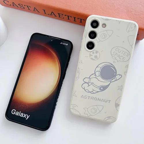 Miniatura 122 de Yonds Queen para Samsung Galaxy S21 Funda Linda, Diseño de Astronauta de Dibujos Animados, Espacio, Luna, Cohete, Elegante Cubierta Amortiguadora
