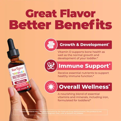 Miniatura 4 de MaryRuth Organics CoComelon Multivitamínico para niños pequeños con hierro Apoyo inmunológico Vitaminas para niños pequeños Orgánico USDA