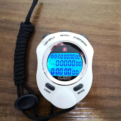 Miniatura 5 de cronómetro de metal para deportes, 10/100/400 vueltas, cronómetros y temporizador para entrenador deportivo, carrera con temporización de 0.01