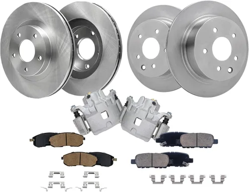 Miniatura 13 de Detroit Axle - Kit de frenos para Hyundai Santa Fe 2017-2018, Santa Fe XL 2017-2019, Rotores de freno de disco Pastillas de freno de cerámica