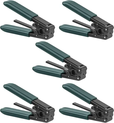 Paquete de 5 pelacables de fibra óptica para cables de caída FTTH de 0.118 in x 0.079 in, alicates de pelado para cable óptico aislado de goma