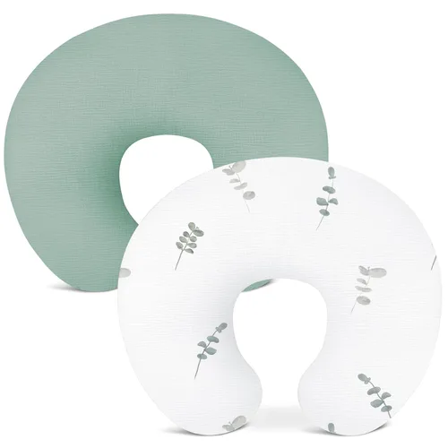 Miniatura 17 de Fundas de almohada de lactancia, funda de muselina para almohadas de lactancia, cómodas para bebés niñas y niños (rosa polvoriento)