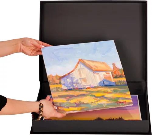 Miniatura 3 de HG Art Concepts Eternity Archival Clamshell - Caja de almacenamiento de fotos, color negro, 24 x 32 pulgadas, para almacenar obras de arte, fotos