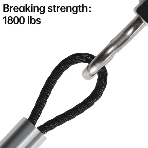 Miniatura 7 de Steel DN Mate Cuerda de alambre negro de 100 pies, cable de acero inoxidable de grado marino T316L de 1/8 pulgadas, 7 × 7 hebras para sistema