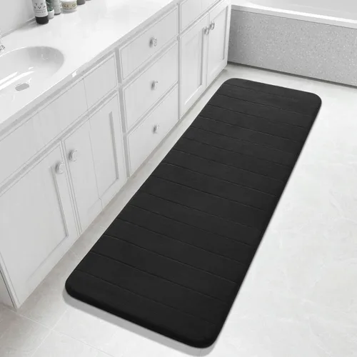 Miniatura 130 de Yimobra Tapete de baño de espuma viscoelástica, súper suave, absorbente, antideslizante, de secado rápido, lavable a máquina, tapete para bañera