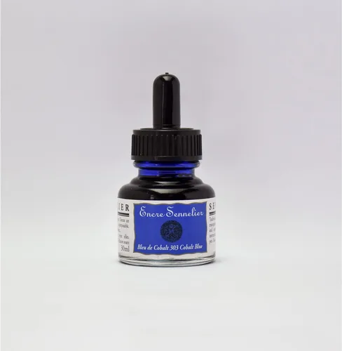 Miniatura 14 de Sennelier Tinta de dibujo, botella de 1.0 fl oz, azul ultramar Azul ultramarino