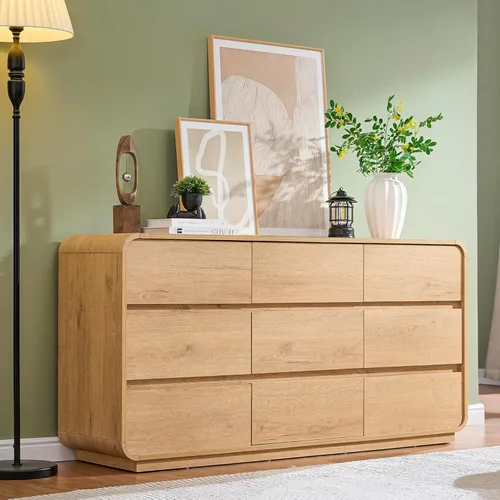 Miniatura 17 de Standifurno Cómoda de 29.5'' de Ancho para Clóset, Cajones Negros con Diseño Curvo, Cajonera con 5 Cajones, Cajón Vertical con Amplio