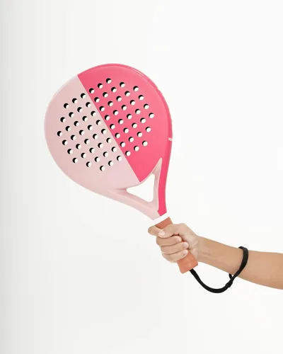 Miniatura 4 de LAPAT Raqueta de pádel con bolsa de cubierta, superficie de carbono con espuma viscoelástica EVA, raquetas de pádel ligeras, tenis POP Rosa Miami