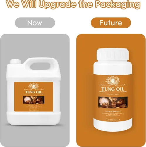 Miniatura 6 de Aceite de Tung de 32 OZ para Madera Apto para Alimentos, 100% Puro Aceite de Tung para Madera al Aire Libre, Sellador de Madera de Grado