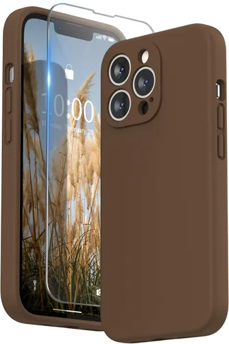 Miniatura 37 de SURPHY Funda para iPhone 13 Pro con protector de pantalla, Fundas de silicona líquida para iPhone 13 Pro