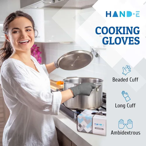 Miniatura 7 de Guantes desechables de nitrilo gris, 50 y 200 unidades, guantes médicos sin látex Gris (mediano)